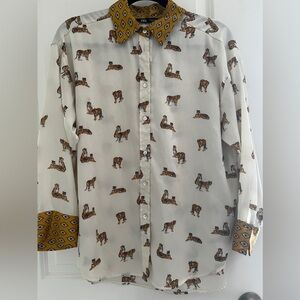 Zara Tiger print blouse